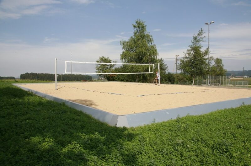 Omranding voor beachcourt