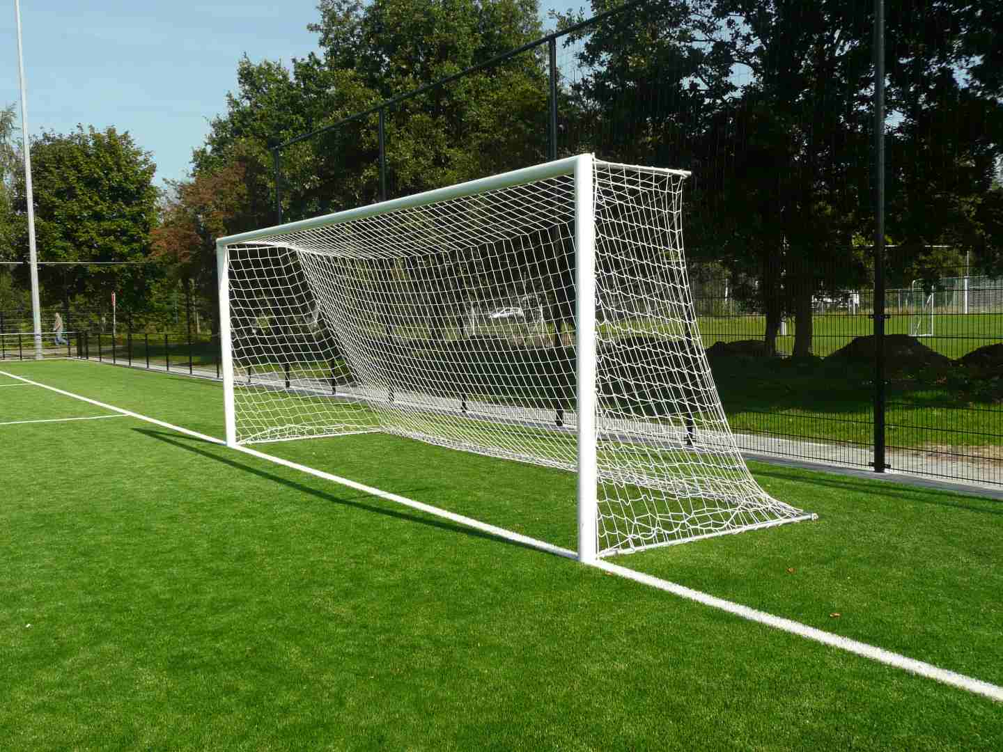 voetbaldoel met netstangen
