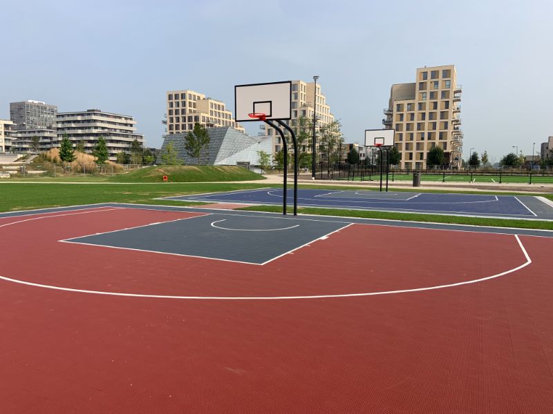 Sportheldenbuurt modulaire sportvloer basketbal