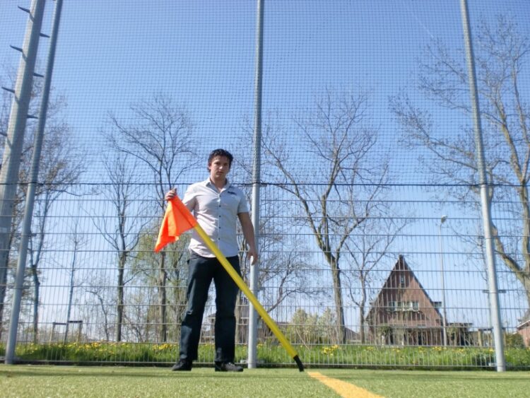 hoekvlaggen met veer