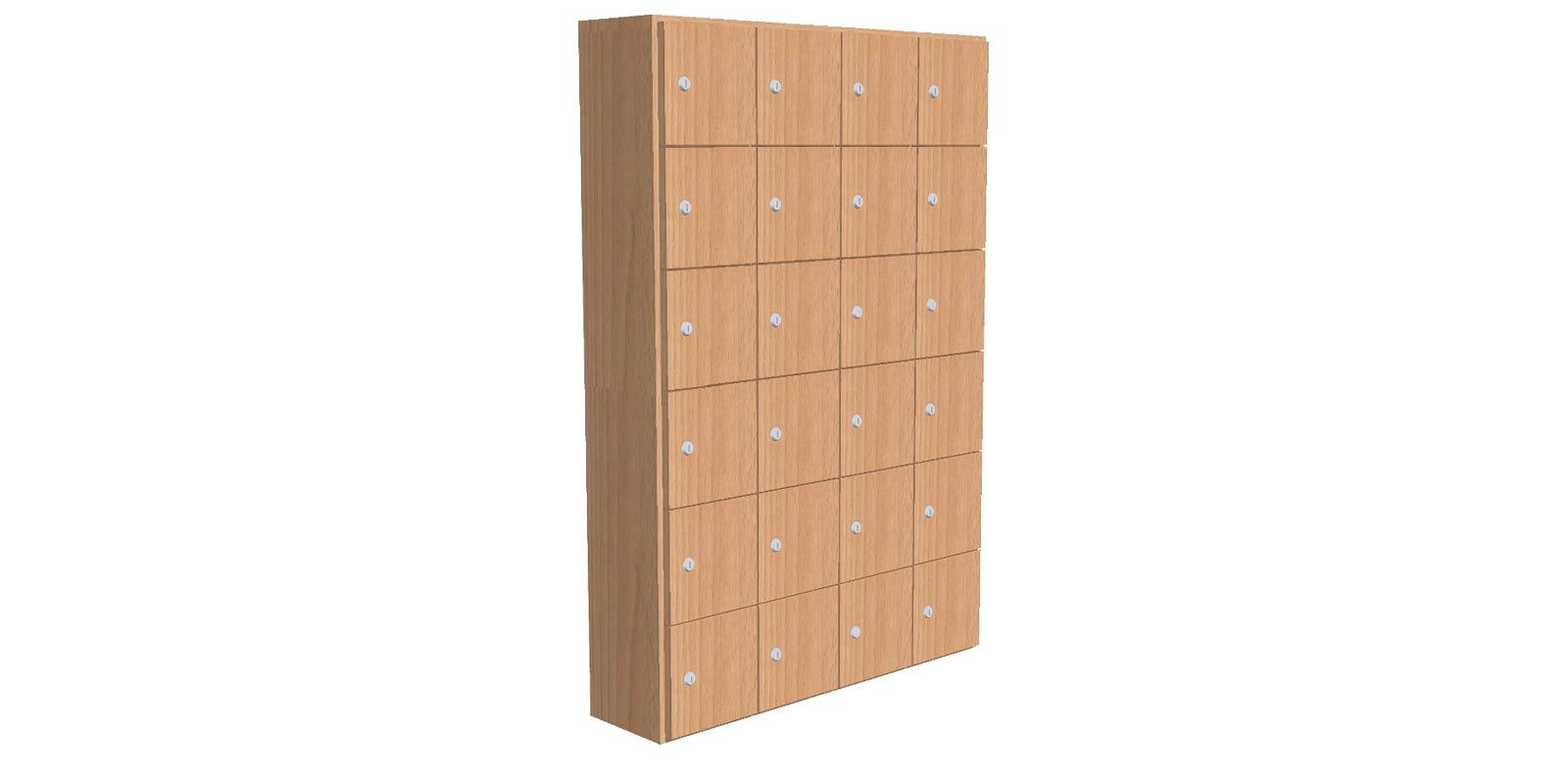 Lockerkast voorzien van 24 mini lockers