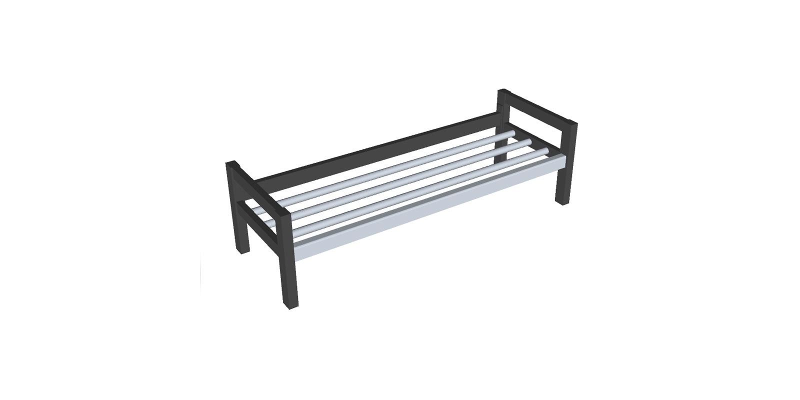 Schoenenrek met één plank