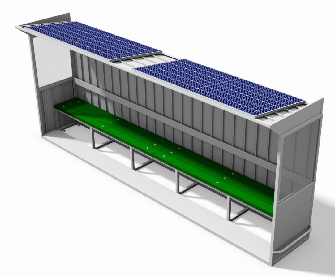 Zonnepanelen op dug out