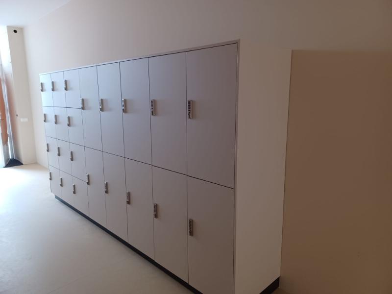 Lockers met RFID- en pincodeslot Pilates studio